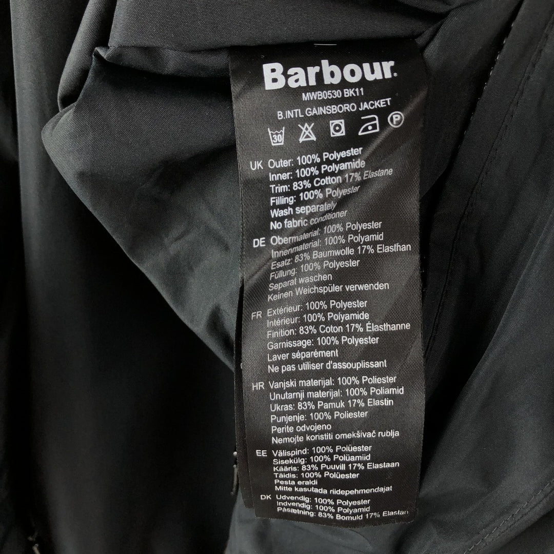 Barbour Waterproof and Breathable International 3-Warrant Padded Puffer Jacket, Men's XXL polyester black type Vintage Second Hand