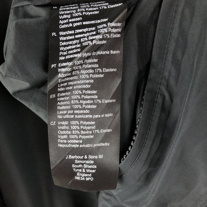 Barbour Waterproof and Breathable International 3-Warrant Padded Puffer Jacket, Men's XXL polyester black type Vintage Second Hand