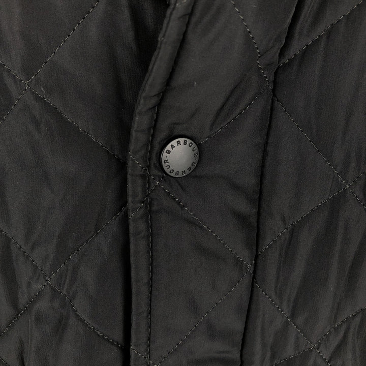 Barbour 3-Warrant Quilted Puffer Jacket, Men's XL polyester black type Vintage Second Hand