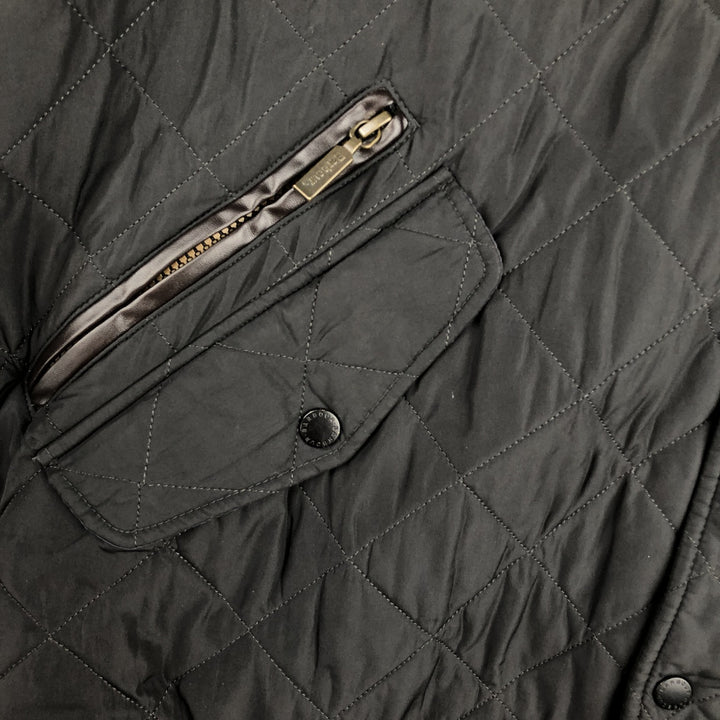 Barbour 3-Warrant Quilted Puffer Jacket, Men's XL polyester black type Vintage Second Hand