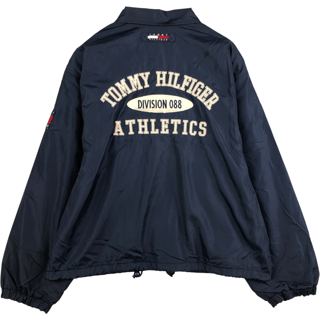 Vintage 90'S Tommy Hilfiger Coach Jacket, Men's Size L Nylon navy blue type Vintage Second Hand