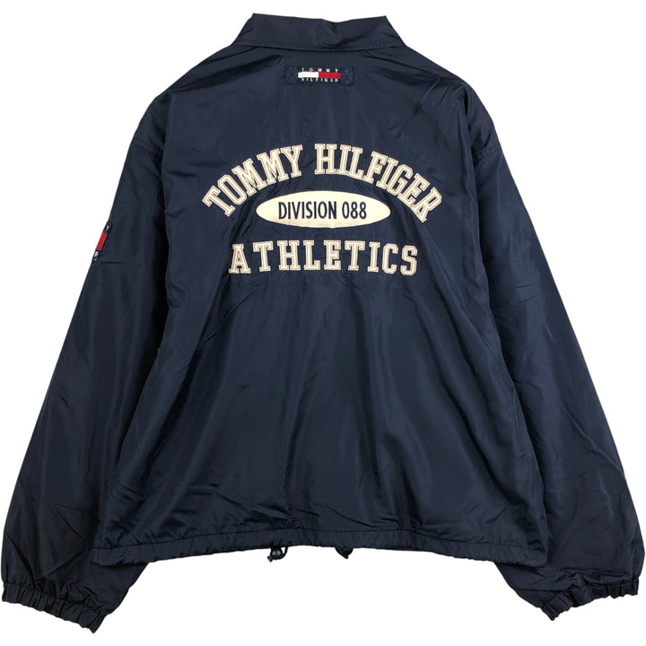 Vintage 90'S Tommy Hilfiger Coach Jacket, Men's Size L Nylon navy blue type Vintage Second Hand