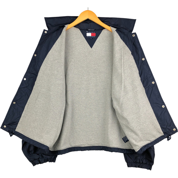 Vintage 90'S Tommy Hilfiger Coach Jacket, Men's Size L Nylon navy blue type Vintage Second Hand