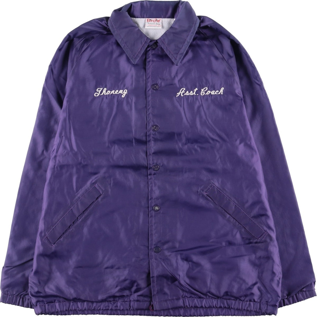 Vintage 1990'S Richard A. Leslie Birdie coach jacket, made in the USA, size L, men's unclear purple type Vintage Second Hand