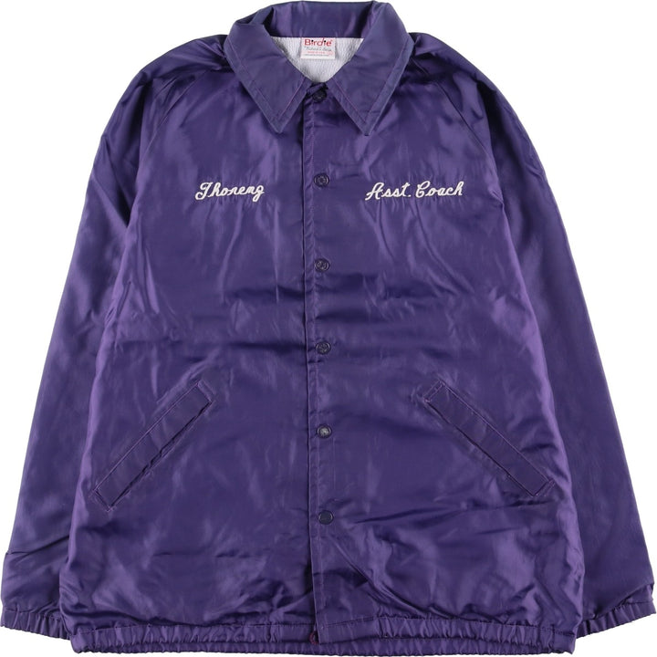 Vintage 1990'S Richard A. Leslie Birdie coach jacket, made in the USA, size L, men's unclear purple type Vintage Second Hand