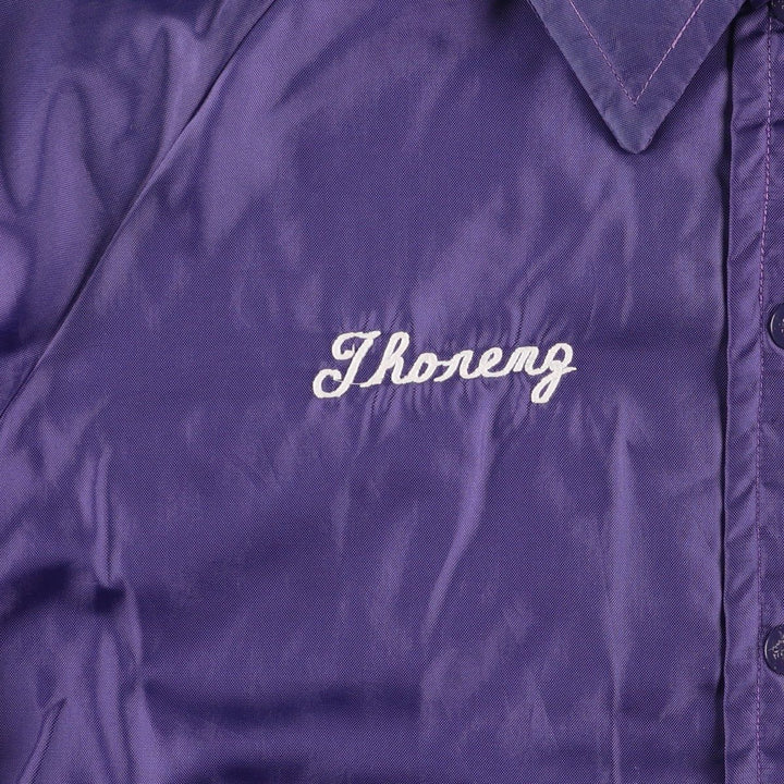 Vintage 1990'S Richard A. Leslie Birdie coach jacket, made in the USA, size L, men's unclear purple type Vintage Second Hand