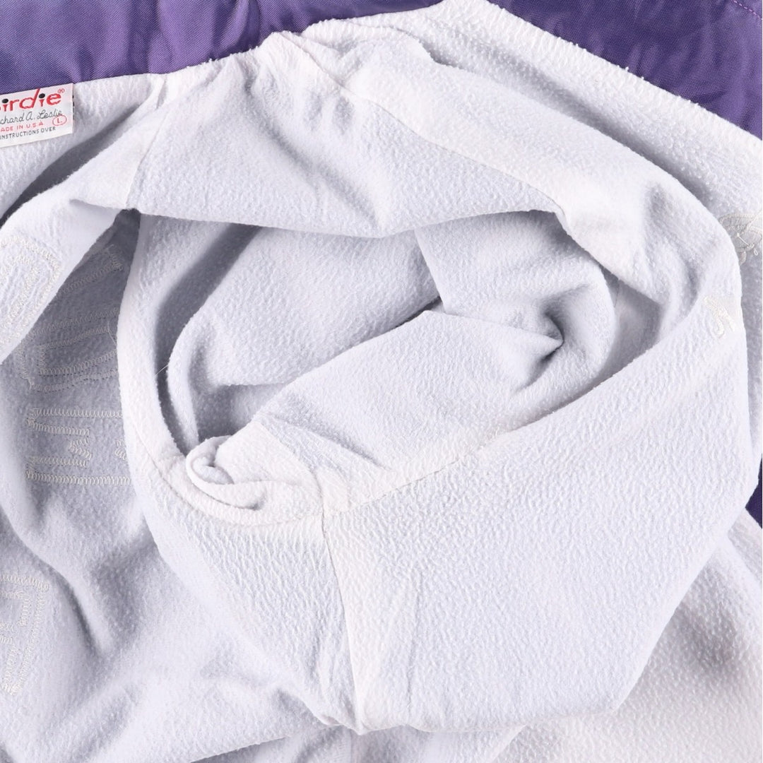 Vintage 1990'S Richard A. Leslie Birdie coach jacket, made in the USA, size L, men's unclear purple type Vintage Second Hand