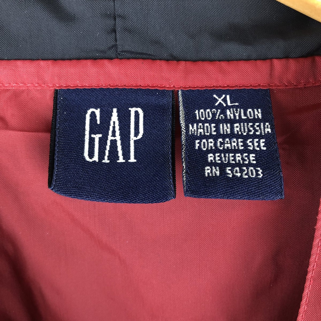 90'S GAP Old Gap Anorak Parka, Made in Russia, Men's XL, Vintage Nylon red type Vintage Second Hand