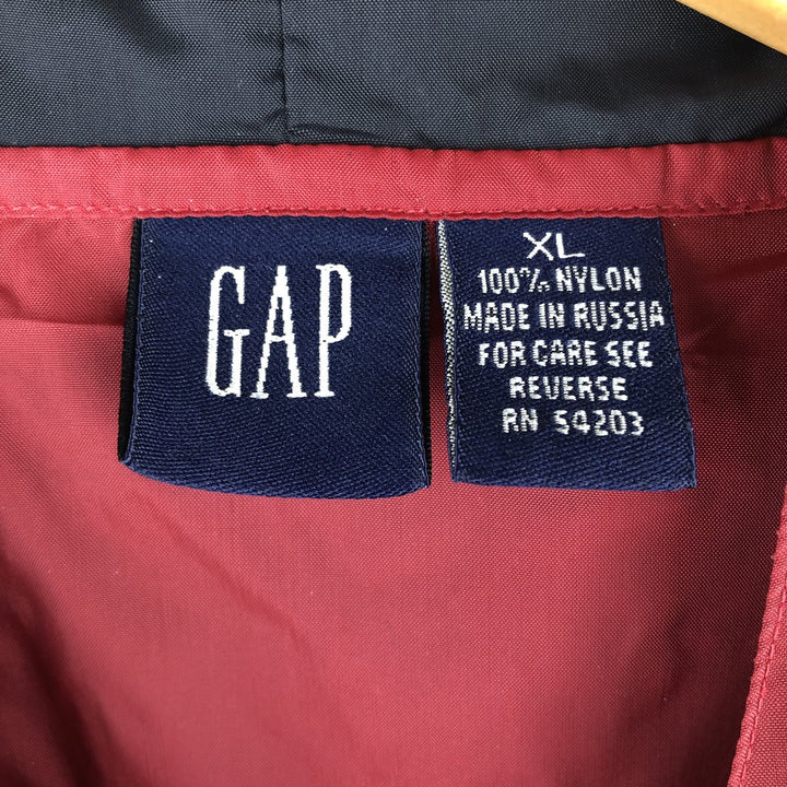 90'S GAP Old Gap Anorak Parka, Made in Russia, Men's XL, Vintage Nylon red type Vintage Second Hand
