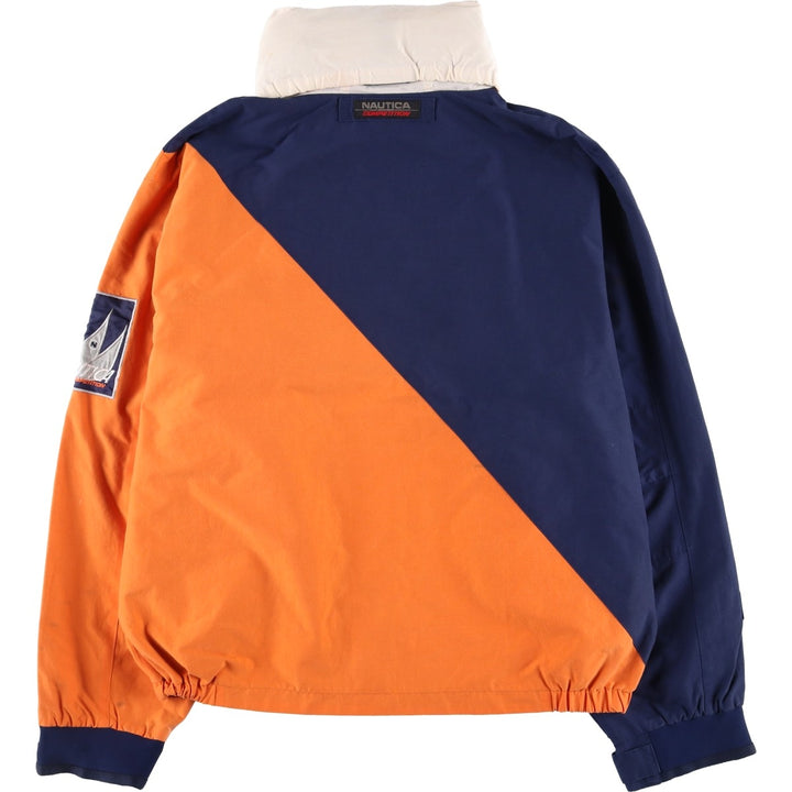 90'S Nautica Competition Check Pattern Reversible Sailing Jacket, Men's Size XL, Vintage cotton orange type Vintage Second Hand