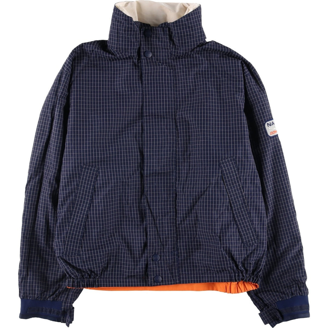 90'S Nautica Competition Check Pattern Reversible Sailing Jacket, Men's Size XL, Vintage cotton orange type Vintage Second Hand