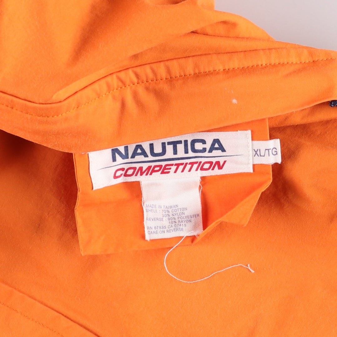 90'S Nautica Competition Check Pattern Reversible Sailing Jacket, Men's Size XL, Vintage cotton orange type Vintage Second Hand