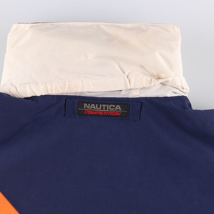 90'S Nautica Competition Check Pattern Reversible Sailing Jacket, Men's Size XL, Vintage cotton orange type Vintage Second Hand