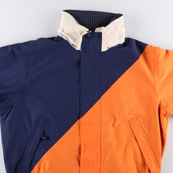 90'S Nautica Competition Check Pattern Reversible Sailing Jacket, Men's Size XL, Vintage cotton orange type Vintage Second Hand