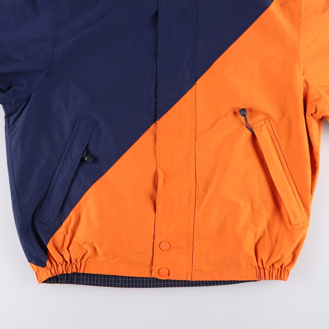 90'S Nautica Competition Check Pattern Reversible Sailing Jacket, Men's Size XL, Vintage cotton orange type Vintage Second Hand