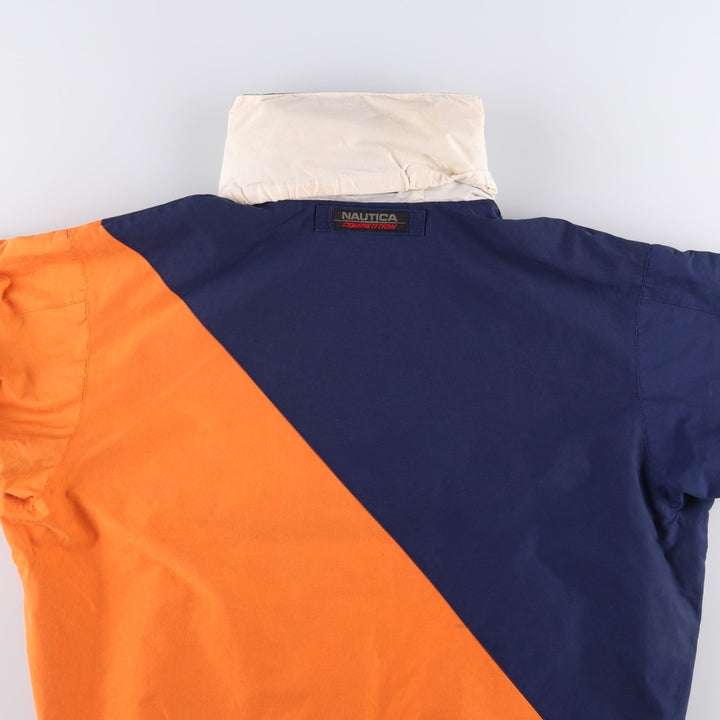 90'S Nautica Competition Check Pattern Reversible Sailing Jacket, Men's Size XL, Vintage cotton orange type Vintage Second Hand