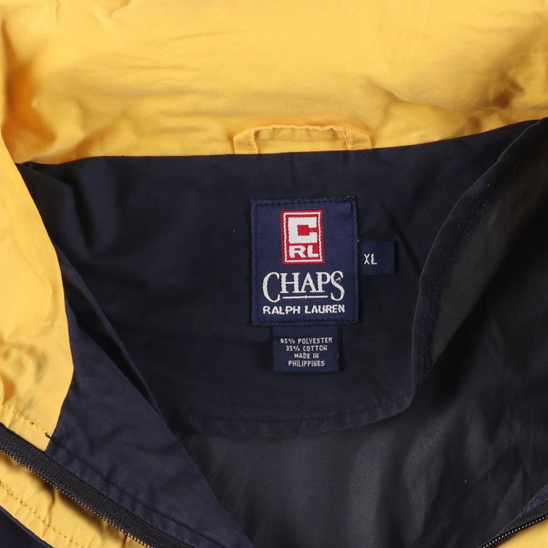 Ralph Lauren CHAPS Anorak Jacket, Men's XL polyester navy blue type Vintage Second Hand