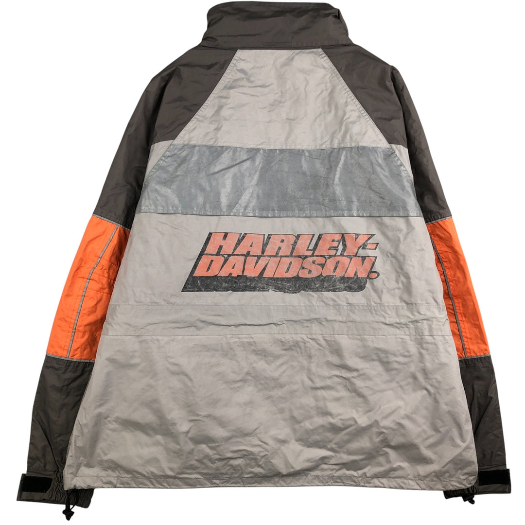 Oversized Harley-Davidson back logo windbreaker, men's size XXXL polyester gray type Vintage Second Hand