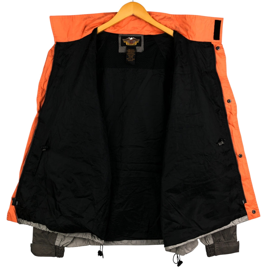 Oversized Harley-Davidson back logo windbreaker, men's size XXXL polyester gray type Vintage Second Hand