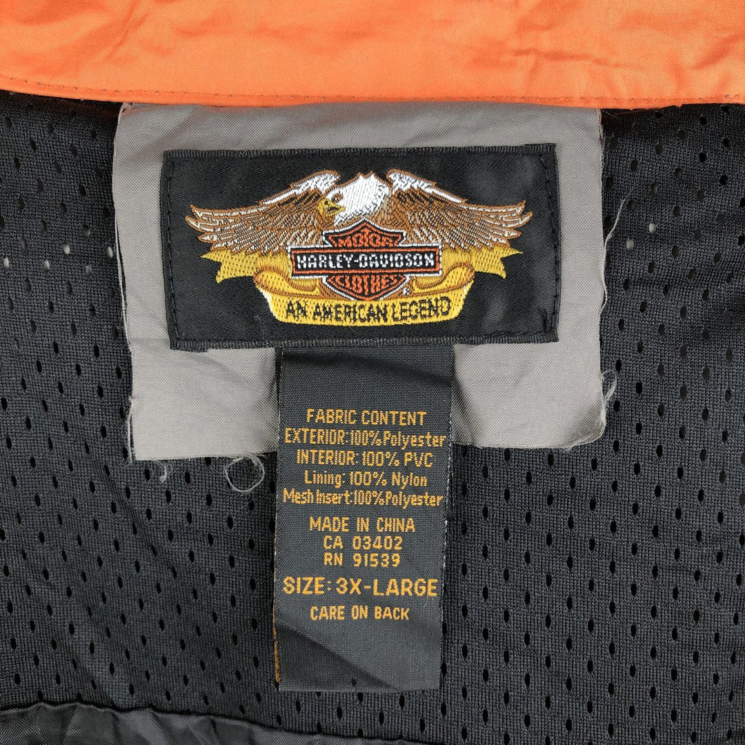 Oversized Harley-Davidson back logo windbreaker, men's size XXXL polyester gray type Vintage Second Hand