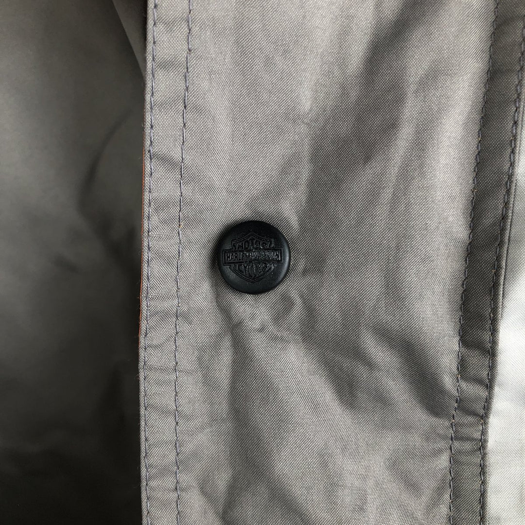 Oversized Harley-Davidson back logo windbreaker, men's size XXXL polyester gray type Vintage Second Hand