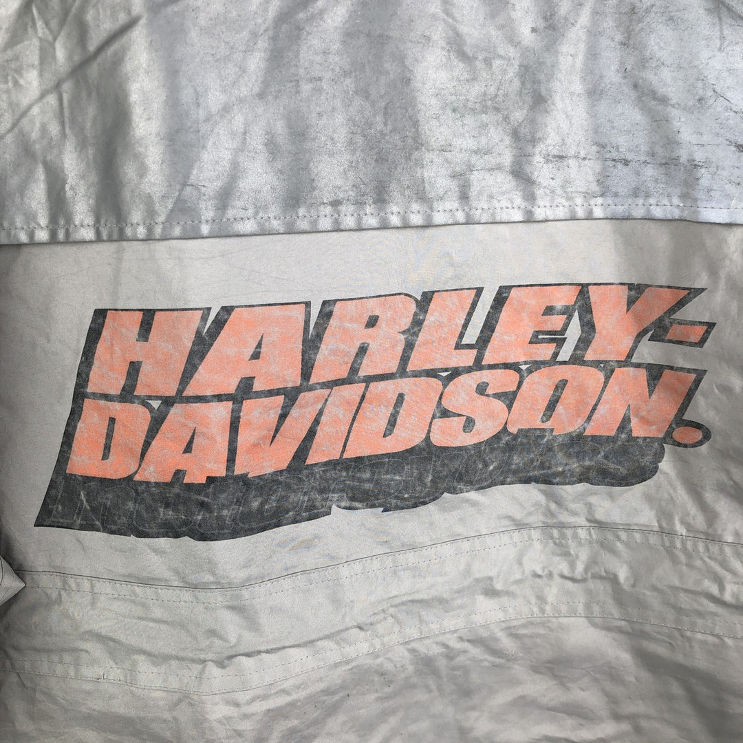 Oversized Harley-Davidson back logo windbreaker, men's size XXXL polyester gray type Vintage Second Hand