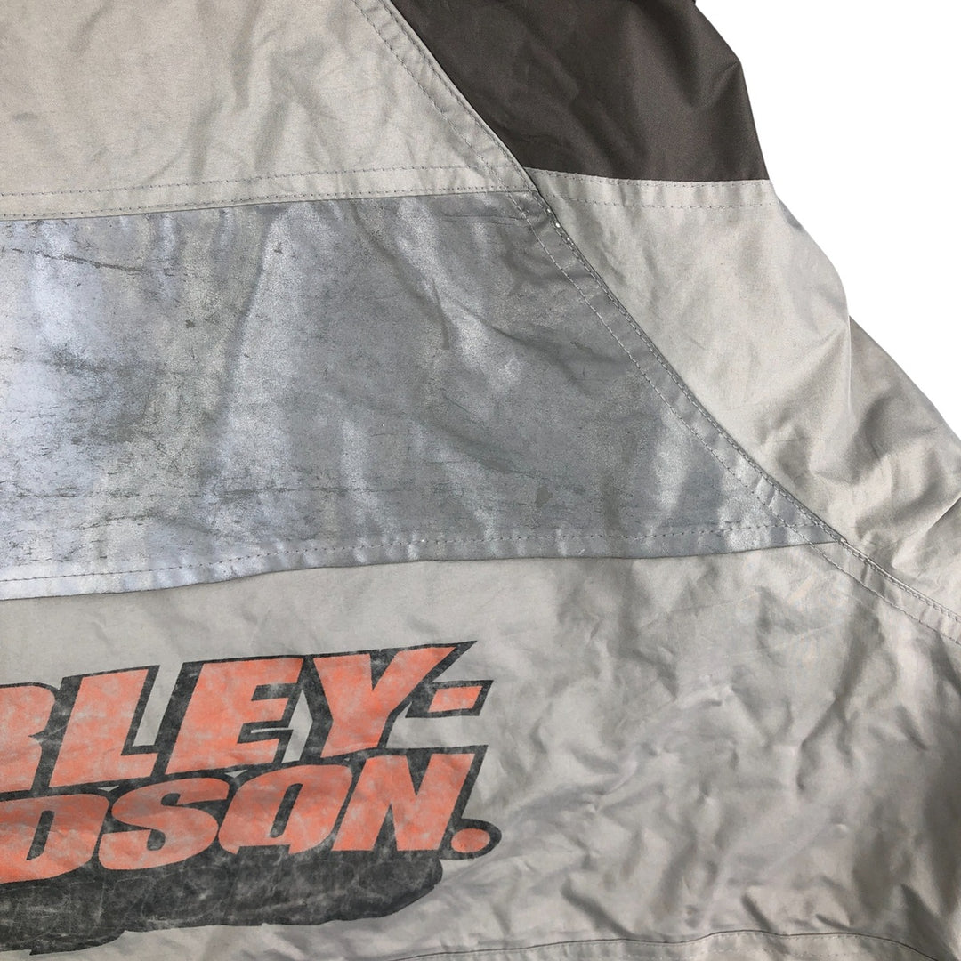 Oversized Harley-Davidson back logo windbreaker, men's size XXXL polyester gray type Vintage Second Hand
