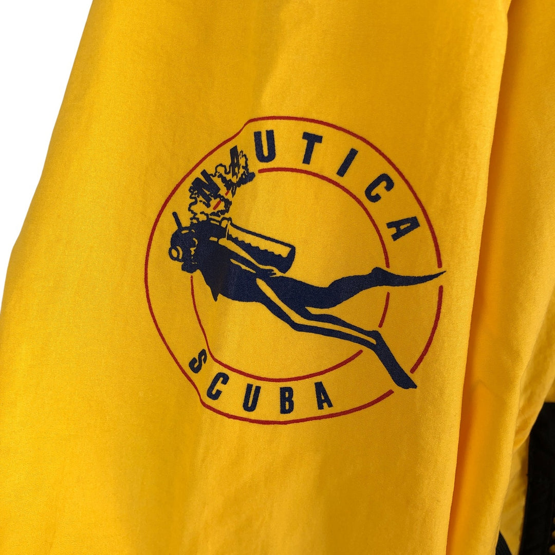 90'S Nautica Half-Zip Paddling Jacket, Men's XL, Vintage Nylon yellow type Vintage Second Hand