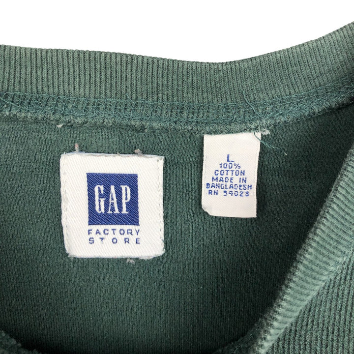 GAP Thermal Long T-Shirt, Men's Size L cotton Khaki type Vintage Second Hand