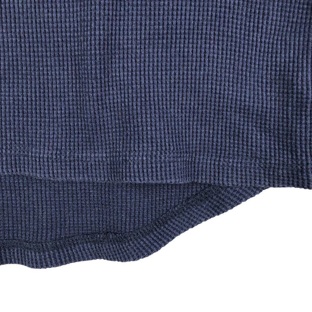 Adidas 3-Line Thermal Long T-Shirt, Waffle, Men's Size M cotton navy blue type Vintage Second Hand