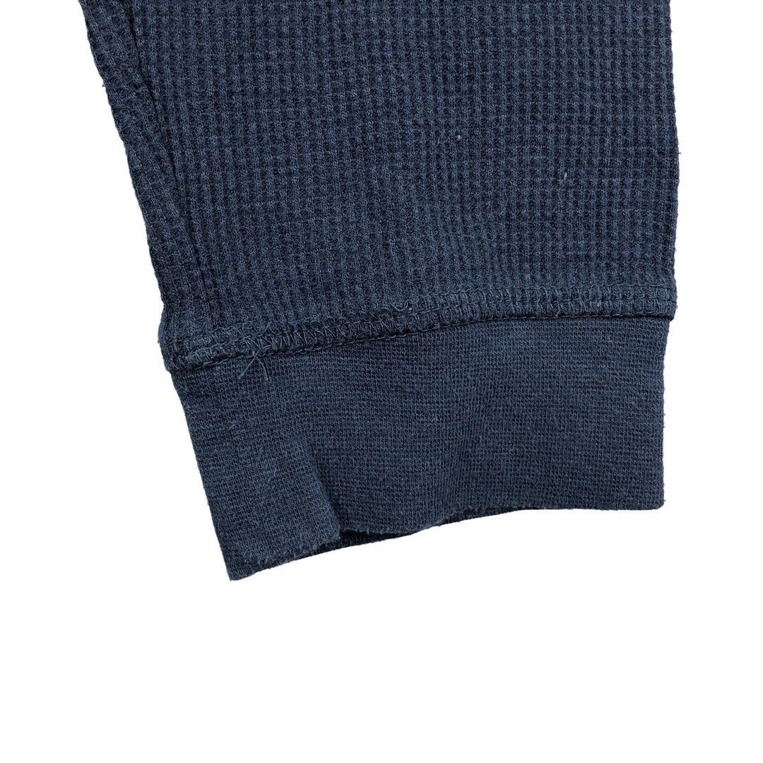 Adidas 3-Line Thermal Long T-Shirt, Waffle, Men's Size M cotton navy blue type Vintage Second Hand