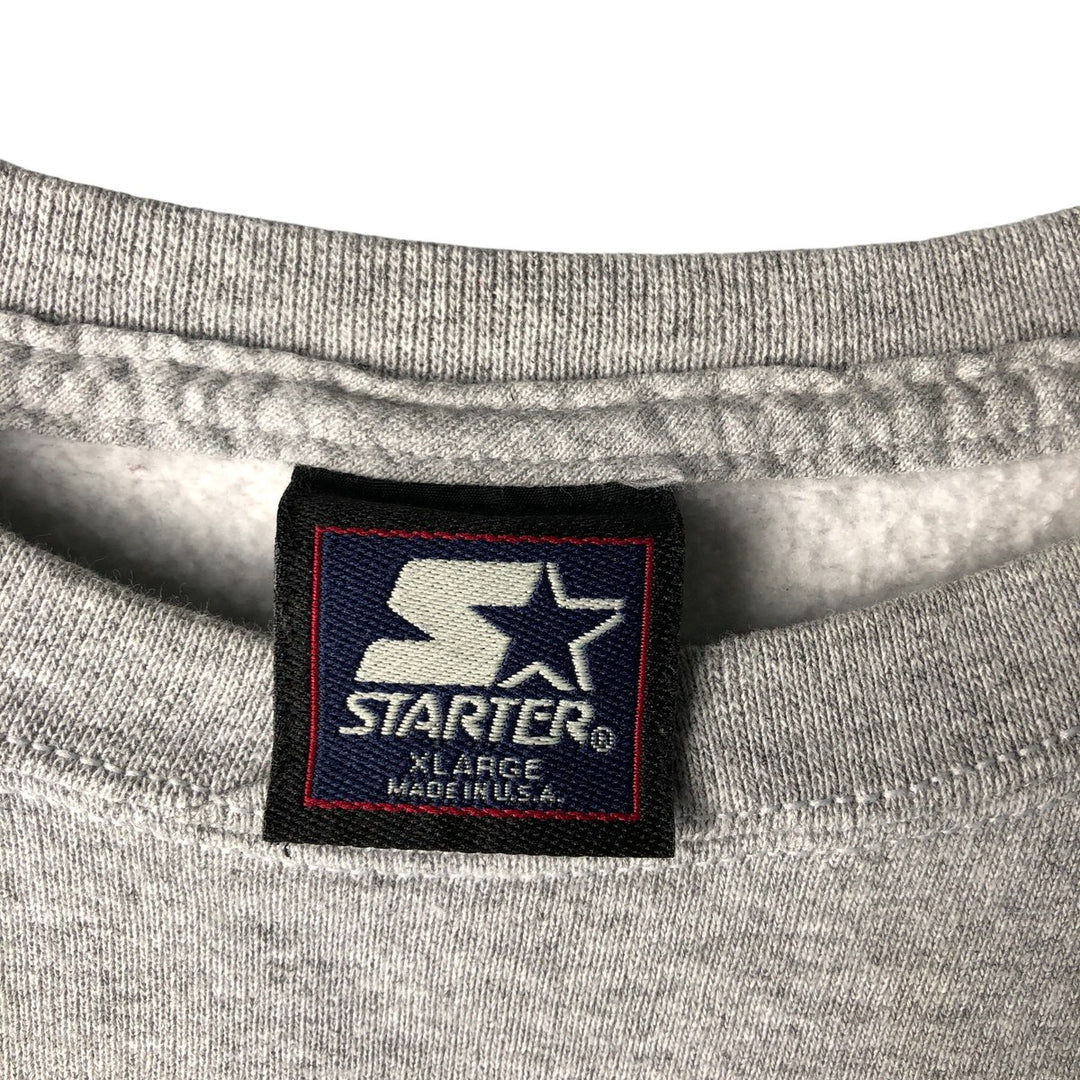 Vintage 90'S Starter MLB Cleveland Indians Logo Sweatshirt, Made in USA, Men's XL cotton gray type Vintage Second Hand