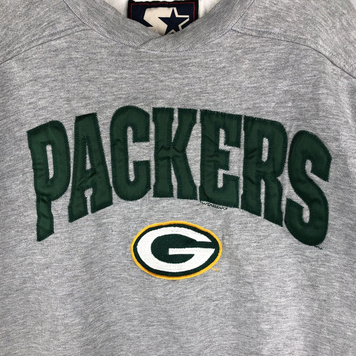 Vintage '90'S Starter NFL Green Bay Packers logo sweatshirt, size L, men's cotton gray type Vintage Second Hand