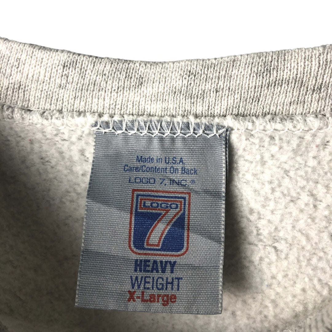 90'S Logo Seven NFL St. Louis Rams Print Sweatshirt, Made in USA, Men's Size XL cotton gray type Vintage Second Hand