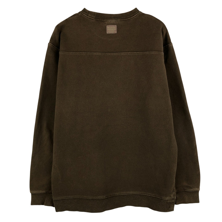 Columbia Logo Sweatshirt, Men's Size L cotton Khaki type sage green Vintage Second Hand