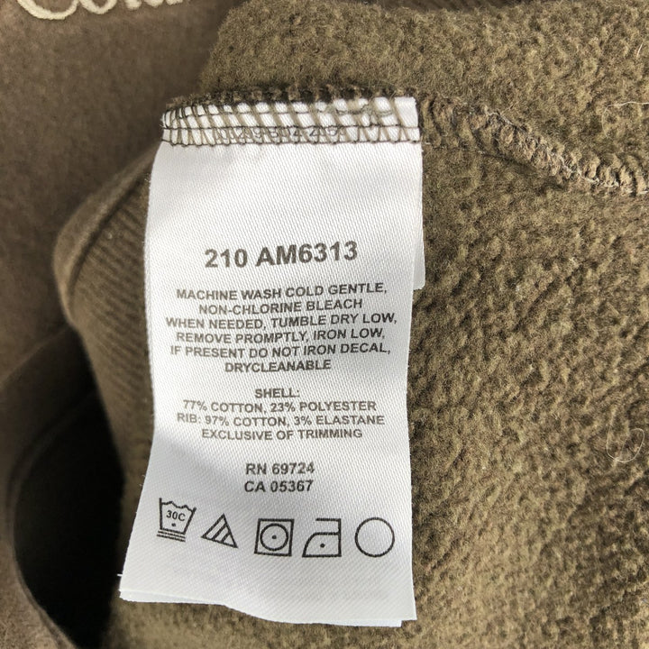 Columbia Logo Sweatshirt, Men's Size L cotton Khaki type sage green Vintage Second Hand