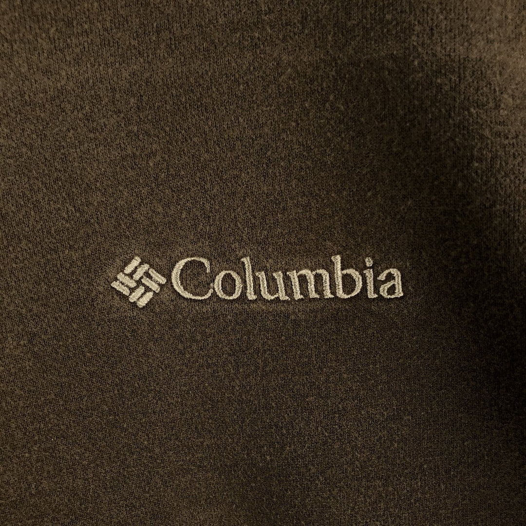 Columbia Logo Sweatshirt, Men's Size L cotton Khaki type sage green Vintage Second Hand