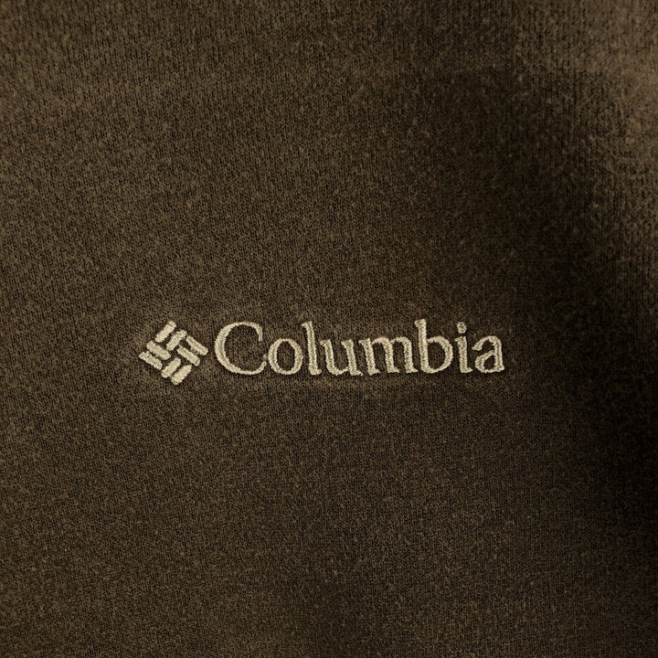 Columbia Logo Sweatshirt, Men's Size L cotton Khaki type sage green Vintage Second Hand