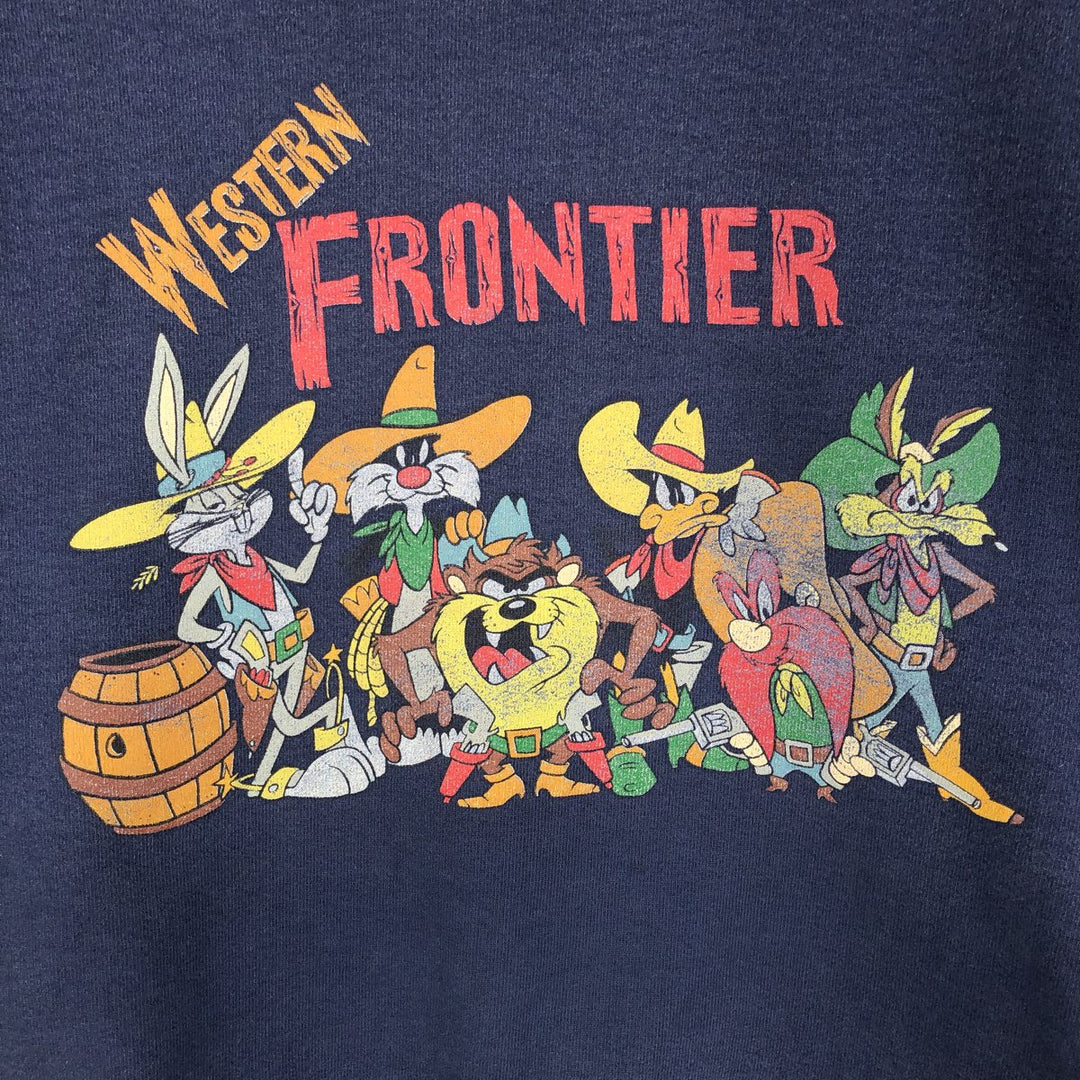 Vintage 90'S Looney Tunes character sweatshirt, made in the USA, size small, men's cotton navy blue type Vintage Second Hand