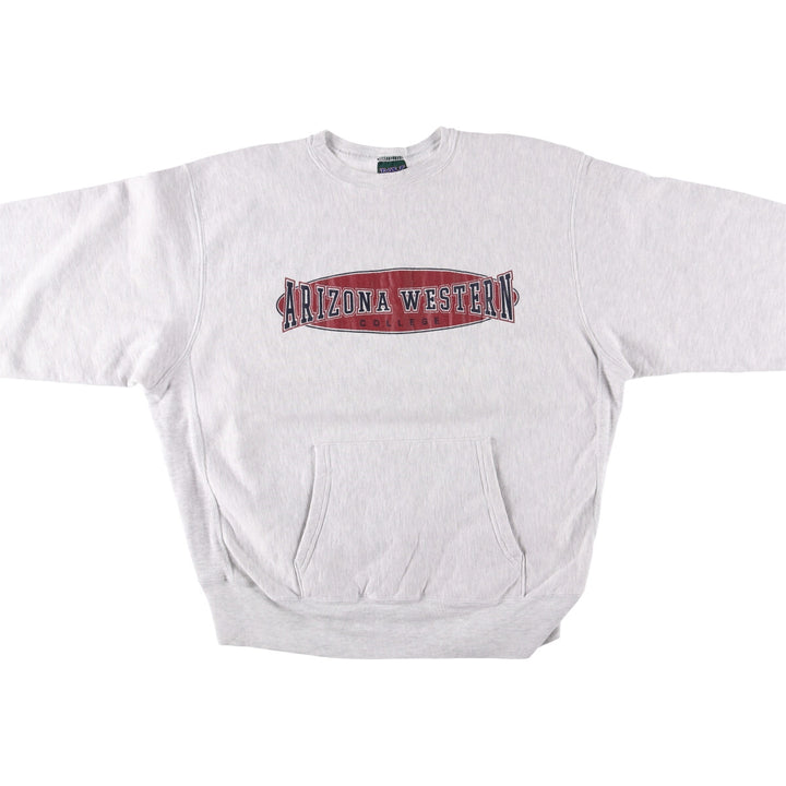 Vintage 90'S MV SPORT PRO WERVE college sweatshirt, made in the USA, men's size XL cotton gray type Vintage Second Hand