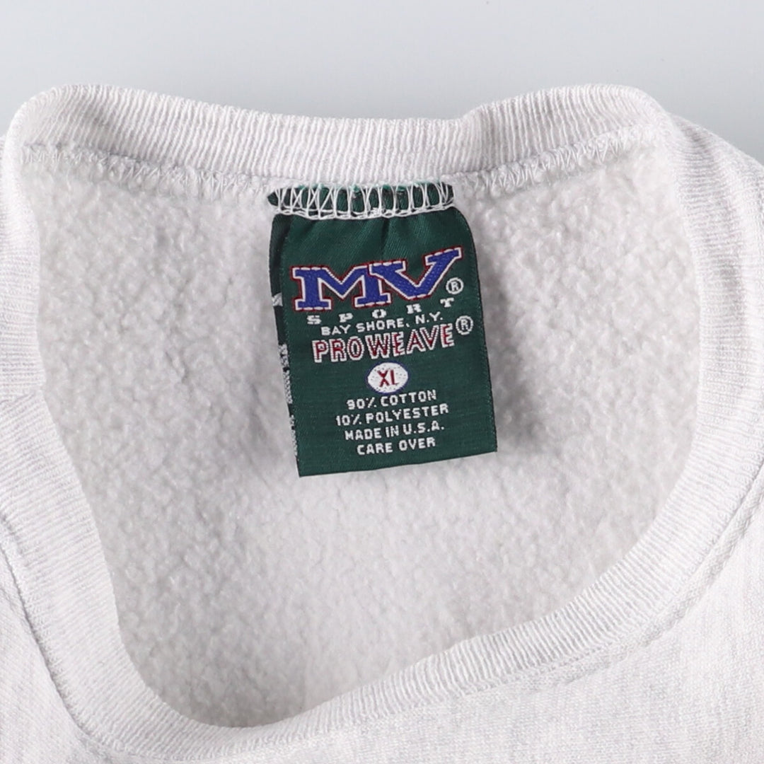 Vintage 90'S MV SPORT PRO WERVE college sweatshirt, made in the USA, men's size XL cotton gray type Vintage Second Hand