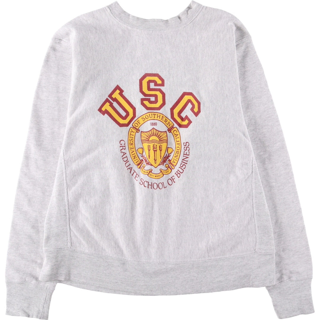 Vintage 90'S SOFFE SUPER SWEATS college sweatshirt, made in the USA, size L, men's cotton gray type Vintage Second Hand