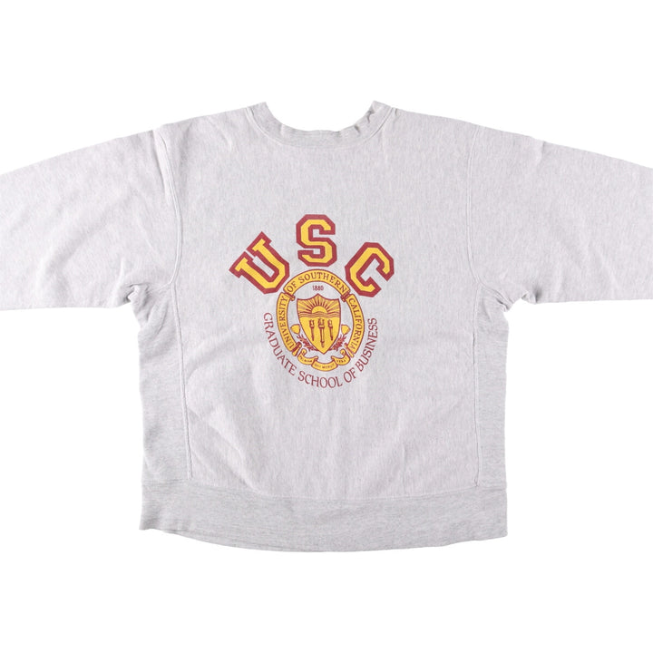 Vintage 90'S SOFFE SUPER SWEATS college sweatshirt, made in the USA, size L, men's cotton gray type Vintage Second Hand