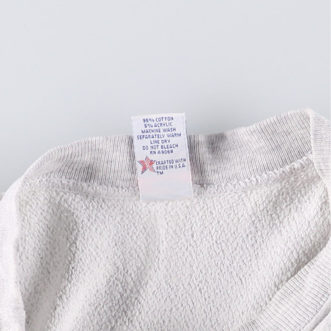 Vintage 90'S SOFFE SUPER SWEATS college sweatshirt, made in the USA, size L, men's cotton gray type Vintage Second Hand