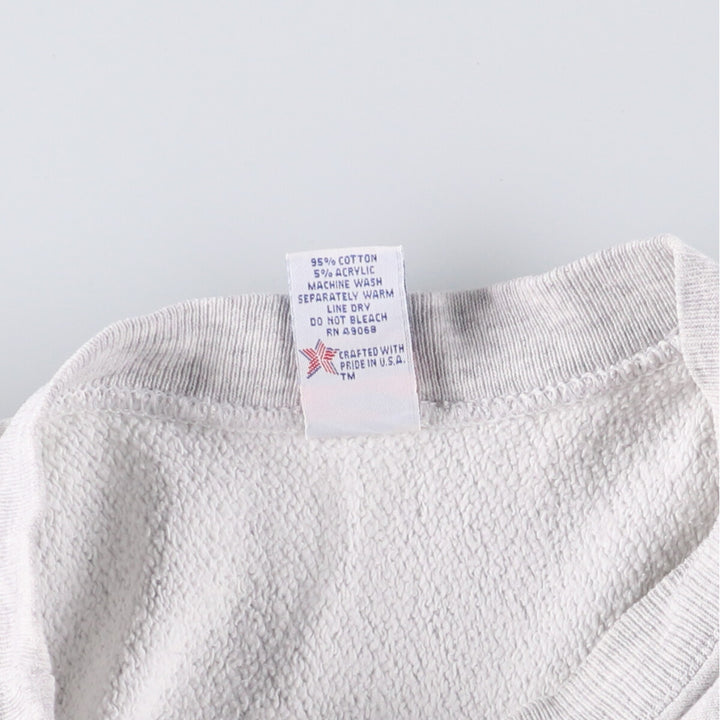 Vintage 90'S SOFFE SUPER SWEATS college sweatshirt, made in the USA, size L, men's cotton gray type Vintage Second Hand