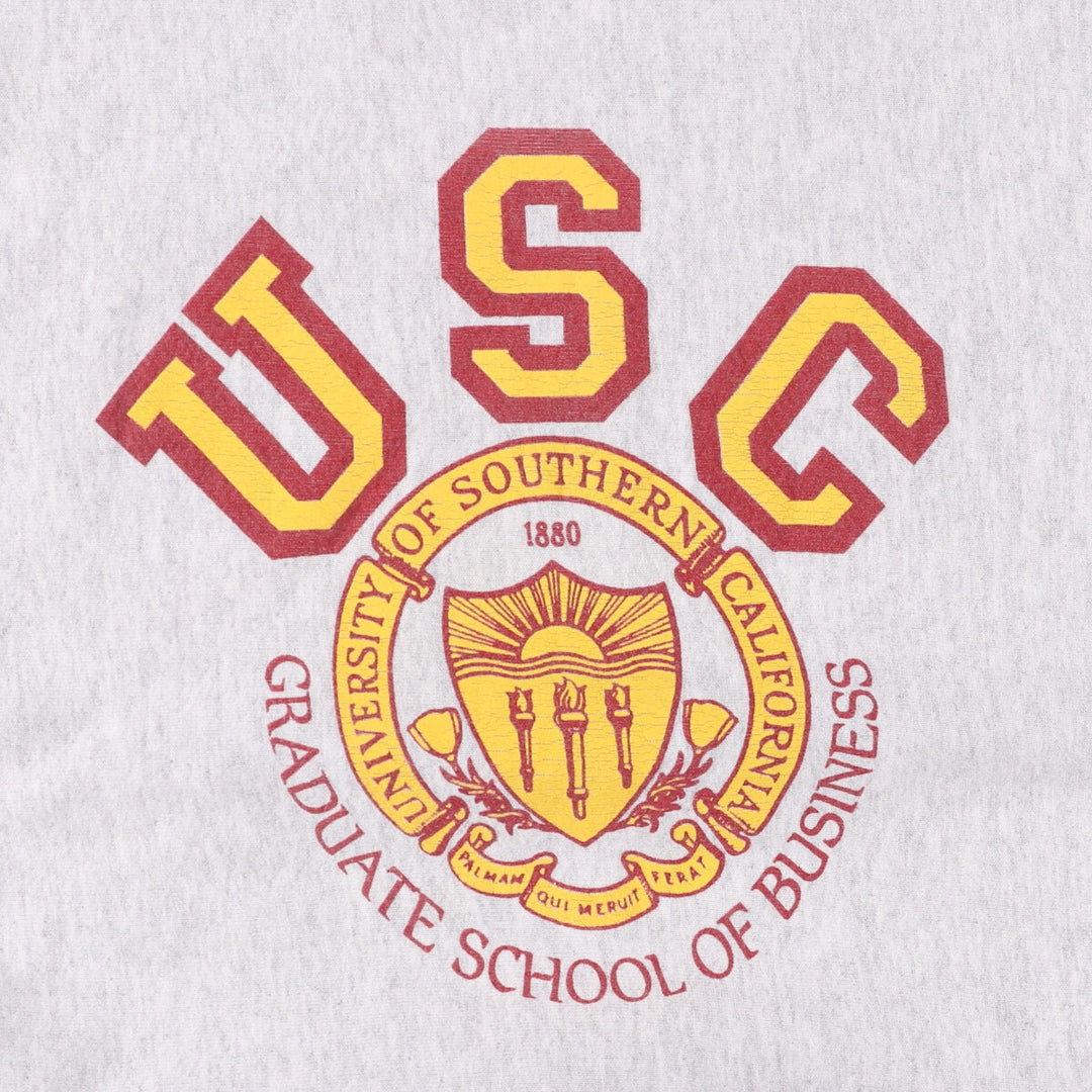 Vintage 90'S SOFFE SUPER SWEATS college sweatshirt, made in the USA, size L, men's cotton gray type Vintage Second Hand