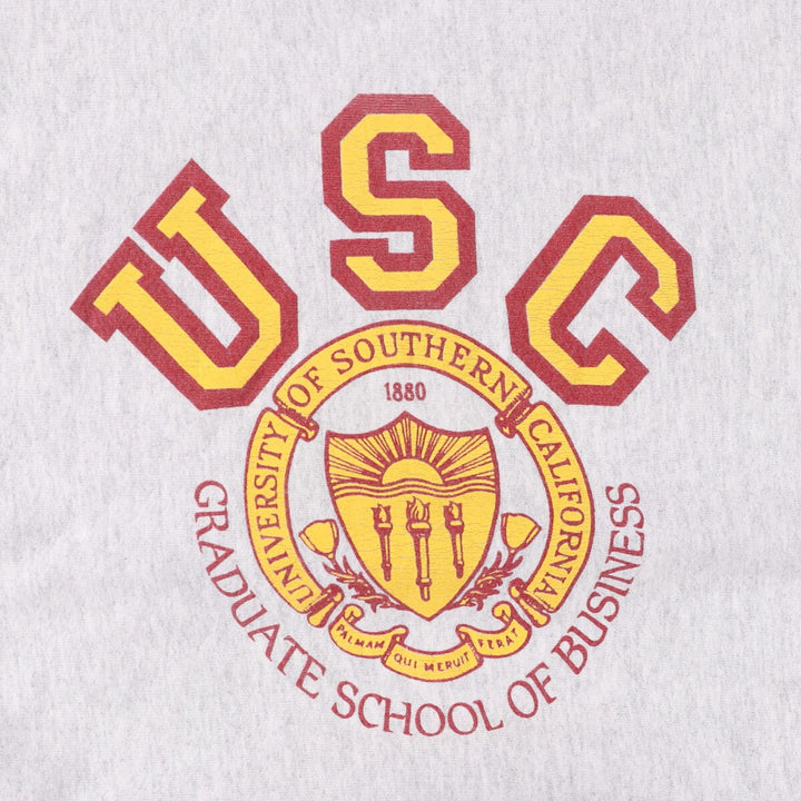 Vintage 90'S SOFFE SUPER SWEATS college sweatshirt, made in the USA, size L, men's cotton gray type Vintage Second Hand