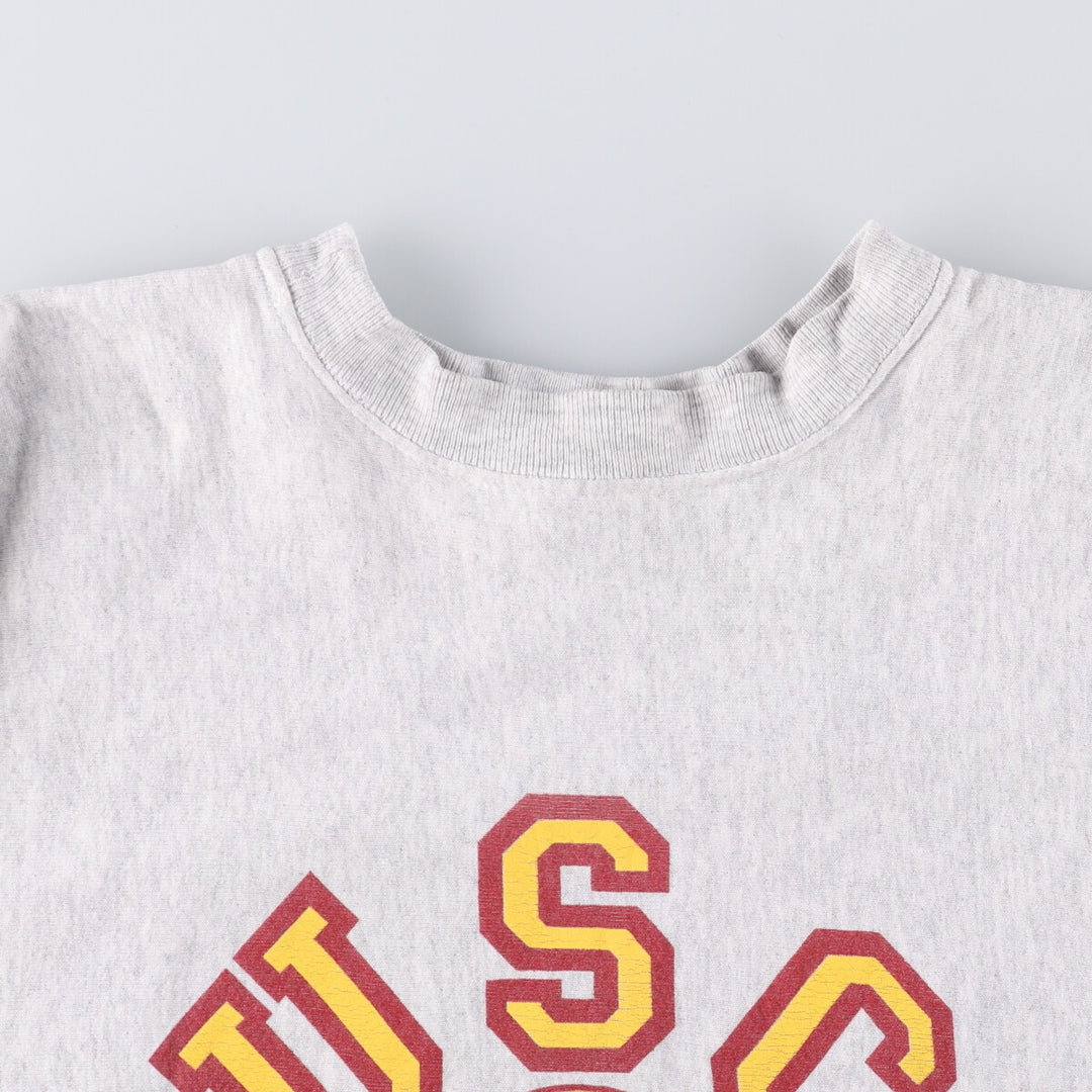 Vintage 90'S SOFFE SUPER SWEATS college sweatshirt, made in the USA, size L, men's cotton gray type Vintage Second Hand
