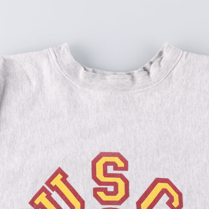 Vintage 90'S SOFFE SUPER SWEATS college sweatshirt, made in the USA, size L, men's cotton gray type Vintage Second Hand