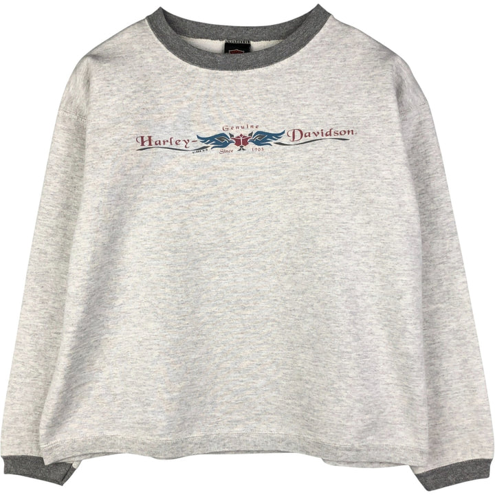 Vintage 1990'S Harley-Davidson Advertising Sweatshirt, Made in USA, Men's XL cotton gray type Vintage Second Hand